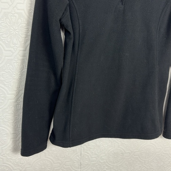 The North Face Half Zip Fleece Sweatshirt Pullover Small Black Hiking Base Layer - Picture 4 of 6